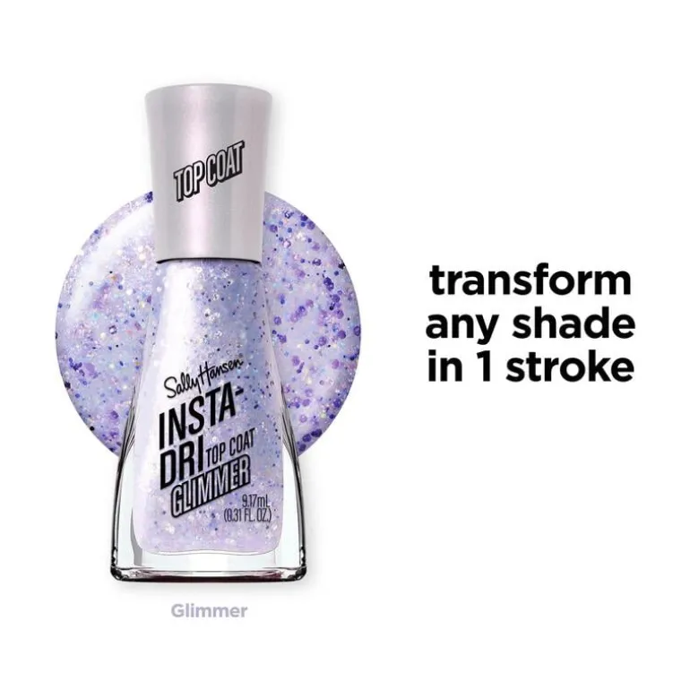 Sally Hansen Insta-Dri Top Coat - Paars - 131 Glimmer