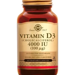 Solgar Vitamin D-3 4000 IU 100 mcg 60 capsules