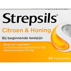 Strepsils Citroen & Honing Zuigtabletten 24 Stuks