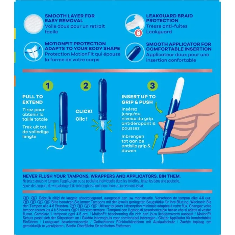 Tampax Pearl Compak Super Tampons Met Inbrenghuls 18 Stuks