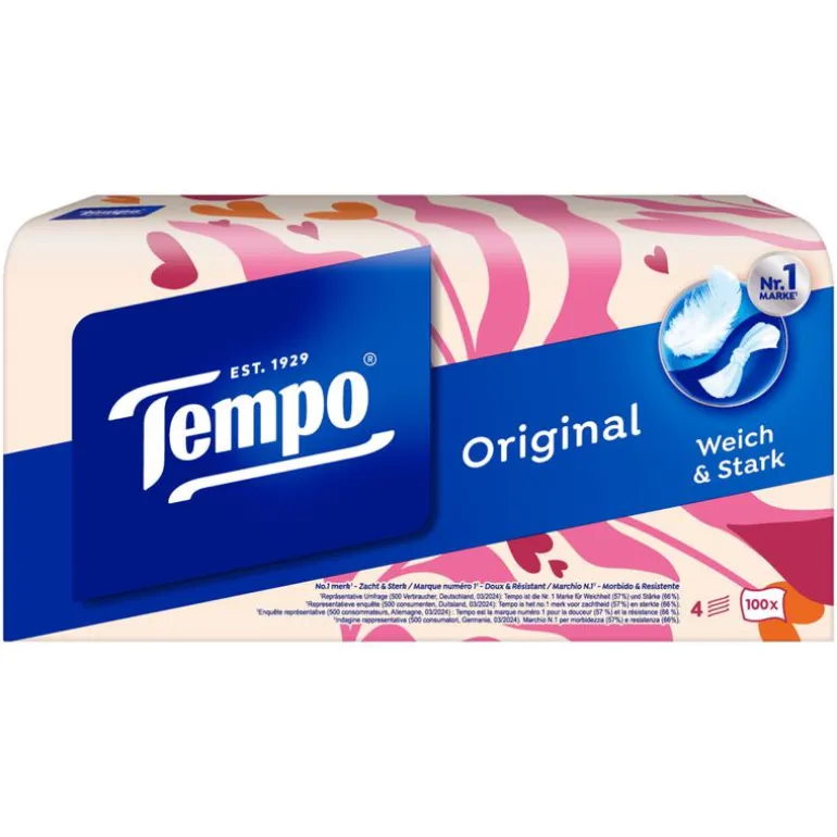 Tempo Original Box 4 Laags Zakdoekjes 100 stuks
