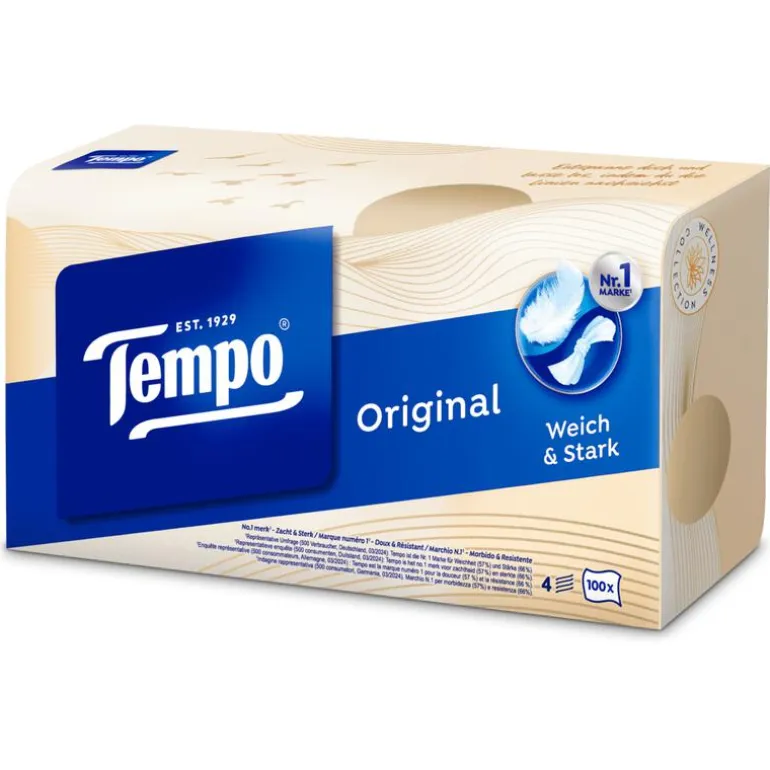 Tempo Original Box 4 Laags Zakdoekjes 100 stuks