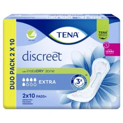 TENA Discreet Extra Verbanden Duopack 2x10 stuks