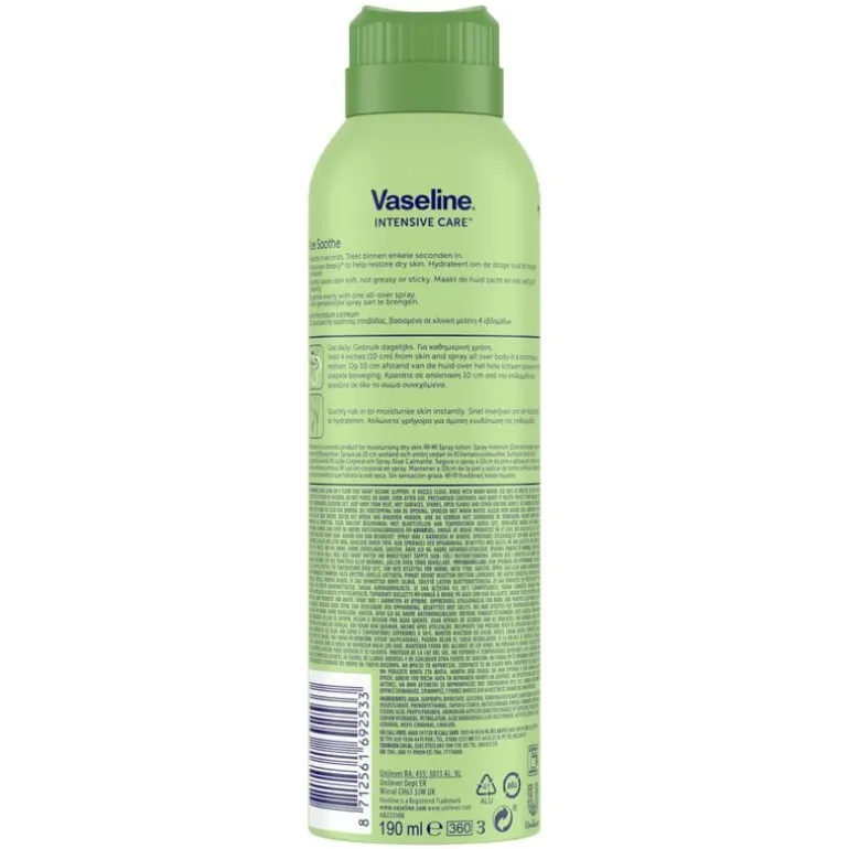 Vaseline Intensive Care Aloe Soothe Bodylotion Spray 190 ML