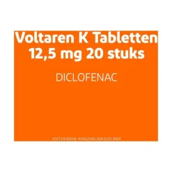 Voltaren K 12,5 MG Pijnstiller Filmomhulde Tabletten Diclofenac-Kalium 20 stuks