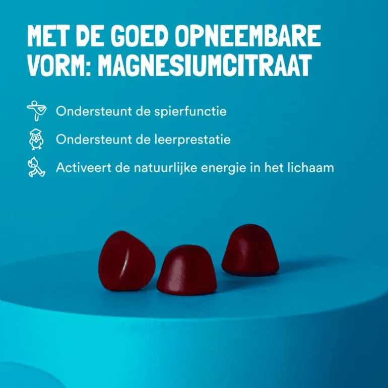 Yummugums Kids Magnesium Suikervrij 60 stuks
