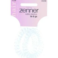 Zenner Haarelastiek Cable Transparant 2 stuks